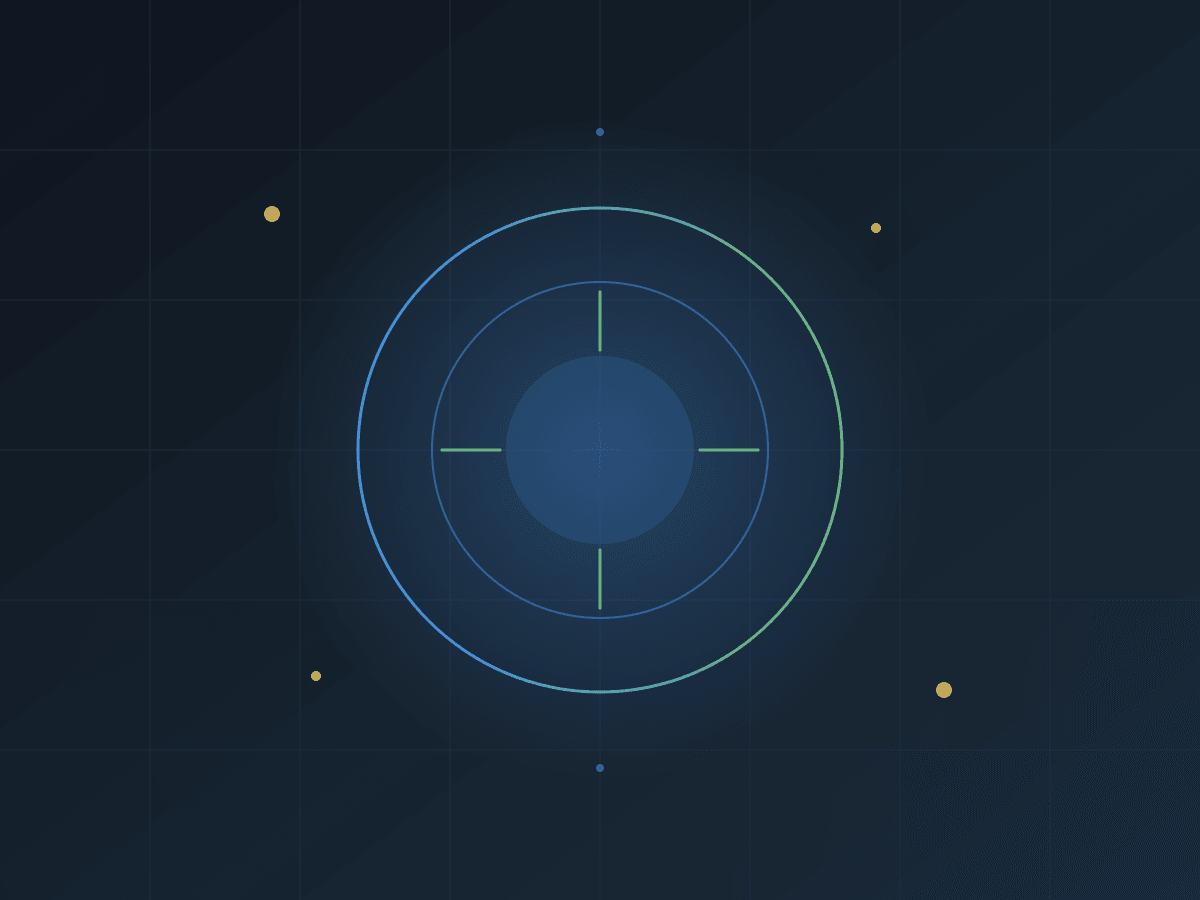 Abstract network diagram on a dark background